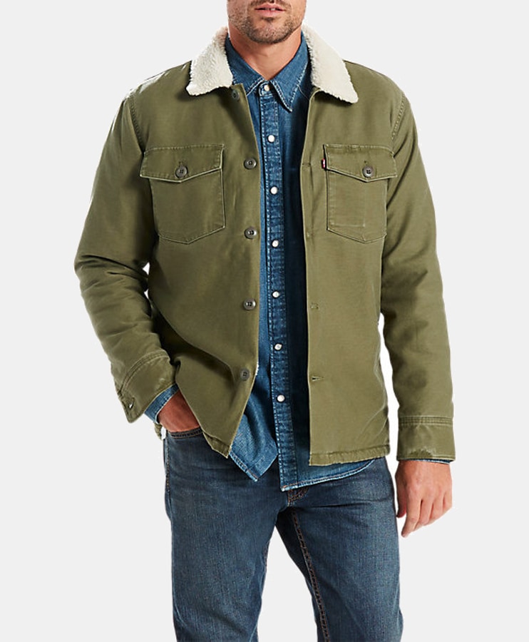 Куртка Levi's Military Sherpa Jacket Olive Night 3997000000 - купить в  интернет-магазине 