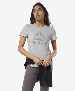  Женская футболка Reebok Training Essentials Marble Logo, фото 1 