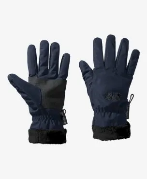 Перчатки женские Jack Wolfskin Stormlock Highloft Glove Women темно-синий цвет