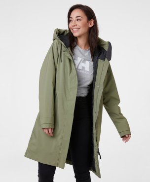 Куртка Helly Hansen Victoria Ins Rain Coat зеленый цвет, фото 1